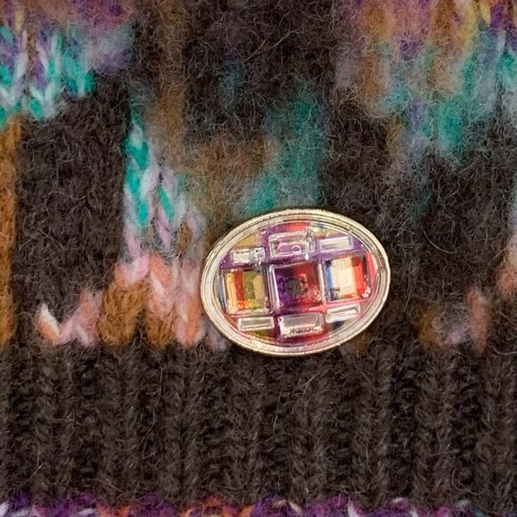 Chanel Multicolor Plaid Cashmere & Virgin Wool Camisole Tank Top Size 38 - Picture 5 of 9